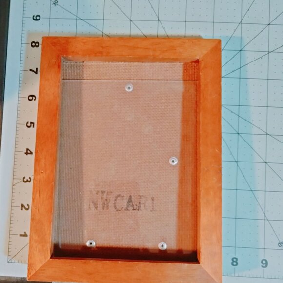 Wooden Picture Frame matted 5x7 3.5x5 Photos Desktop Wall Mount - Picture 3 of 8